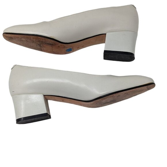 Bruno melli shoes - Gem Vintage 1990s Y2K Bruno Melli Ivory White Leather 2\